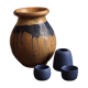 Glazed stoneware vase
