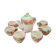 Adorable little vintage tea set in coloured earthenware.