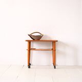Table basse en teck à roulettes des années 1960