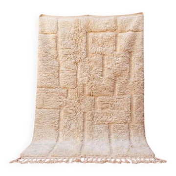 Authentic handmade pure natural wool rug size 2/3 m