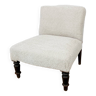 Boucle fabric fireside chair