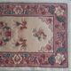 Tapis chine vintage 120 x 60 cm reliefs Pekin fleurs fait main