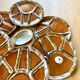 Vintage ceramic plates with compartments