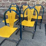 Set of 6 vintage chairs design lounge by Baumann, 1980-90s