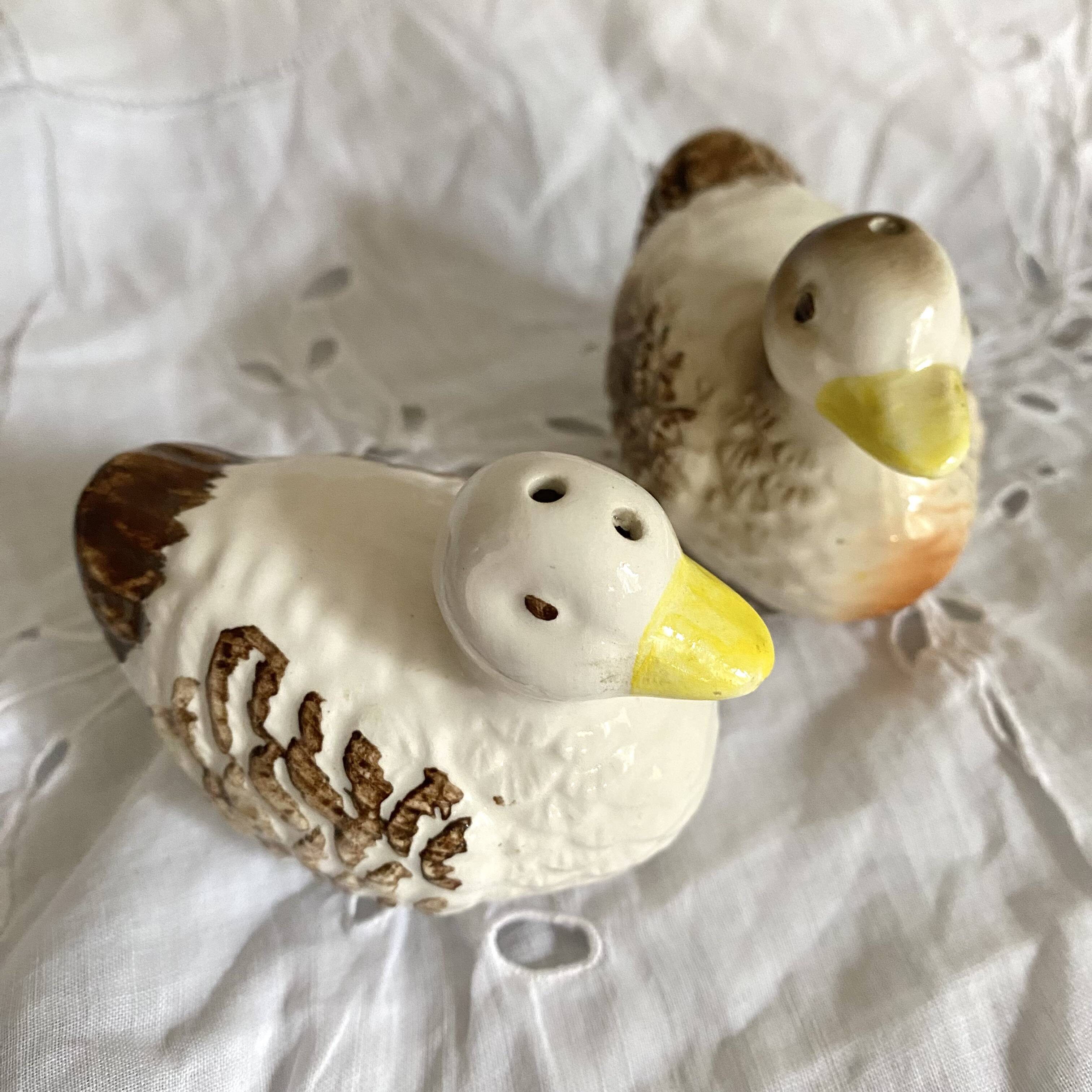 Duck barbotine salt and pepper shaker