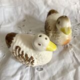 Duck barbotine salt and pepper shaker