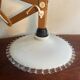 Accordion wall lamp in wood and wavy opaline