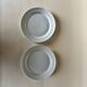 Set of 2 white plates