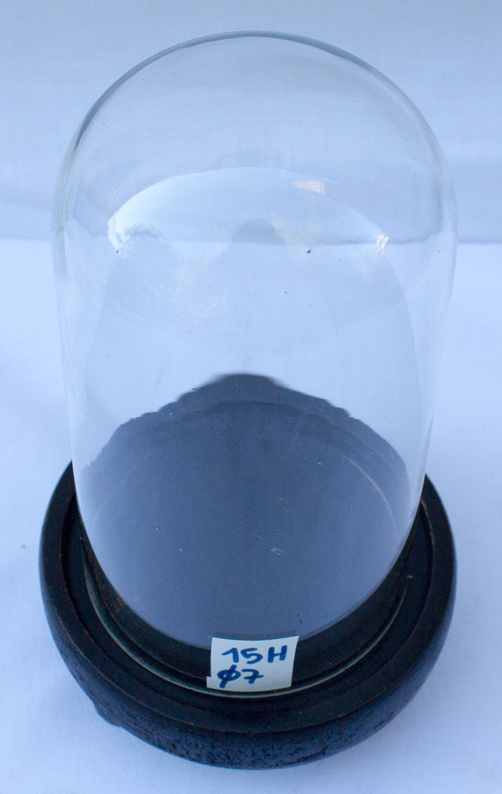 Round glass globe 15 x 7 cm