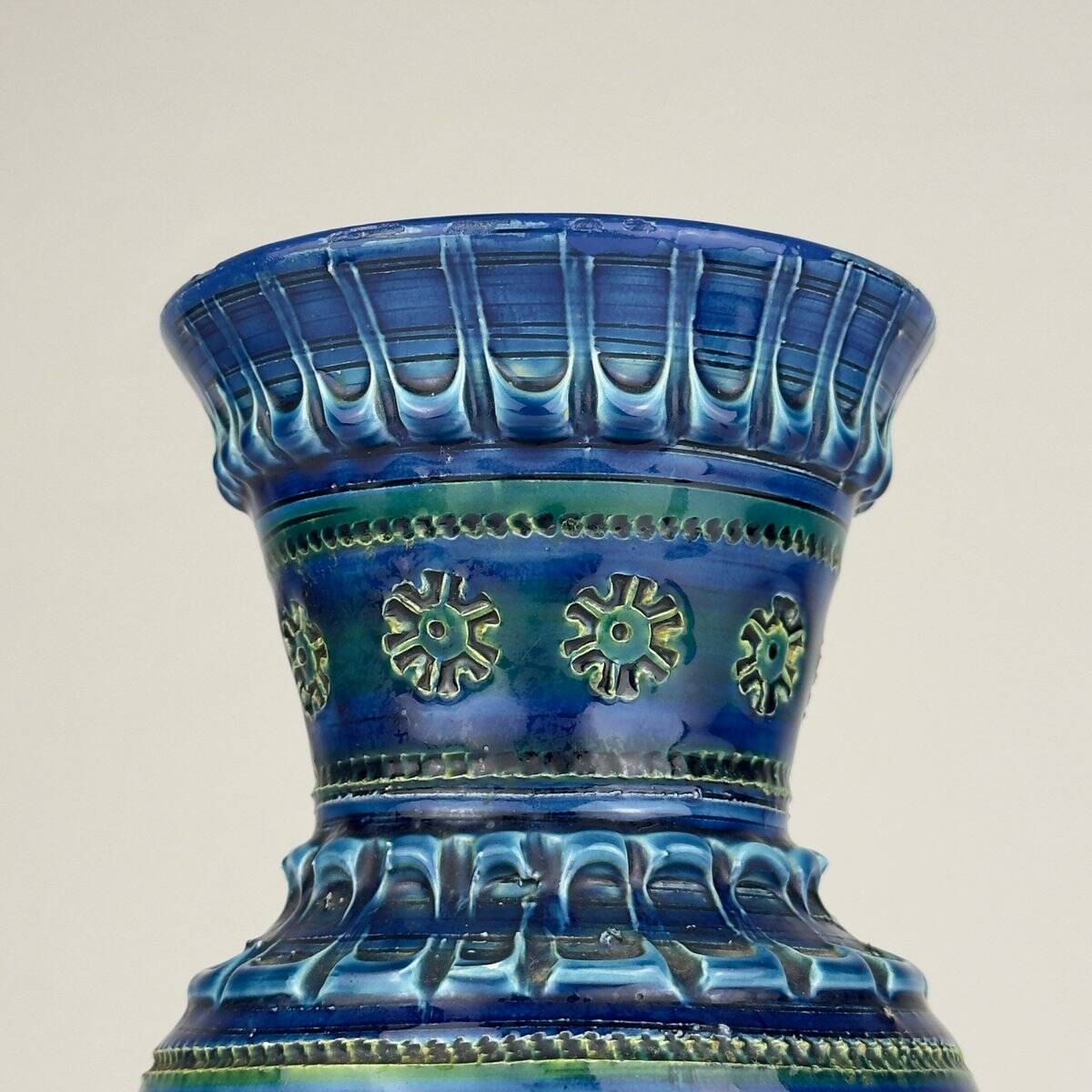 Vintage ceramic vase by Aldo Londi for Bitossi, 1970s