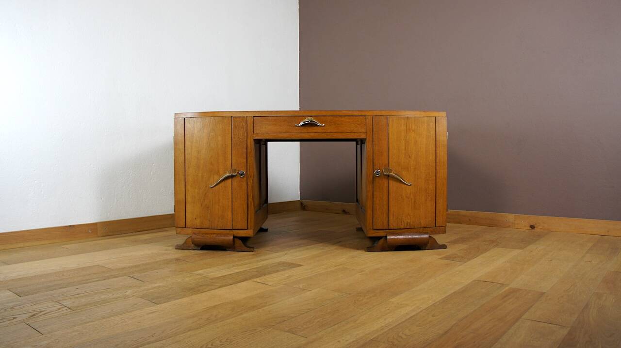 Bureau Art-Déco galbé 1930-1940
