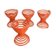 Series of 4 vintage poppies orange spring