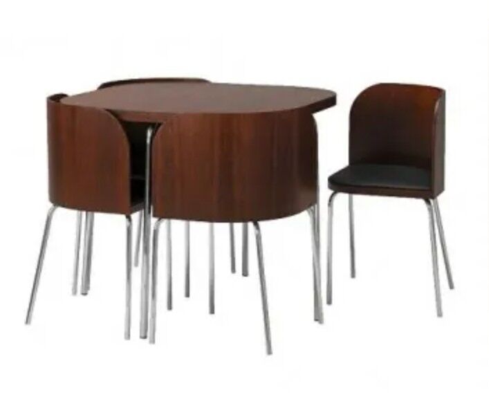 Compact dining area "fusion" table & 4 chairs