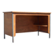 Wood and metal desk with Formica top, 50