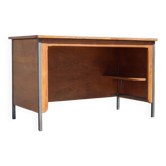 Wood and metal desk with Formica top, 50