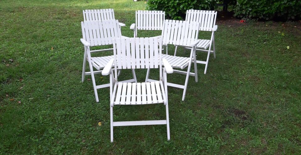Lot de 6 chaises de jardin R.Gleizes Youpy