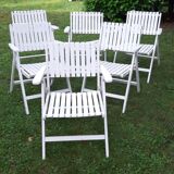 Set of 6 garden chairs R.Gleizes Youpy