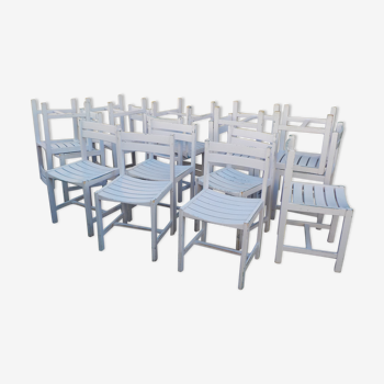 16 wooden chairs painted garden