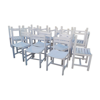 16 wooden chairs painted garden
