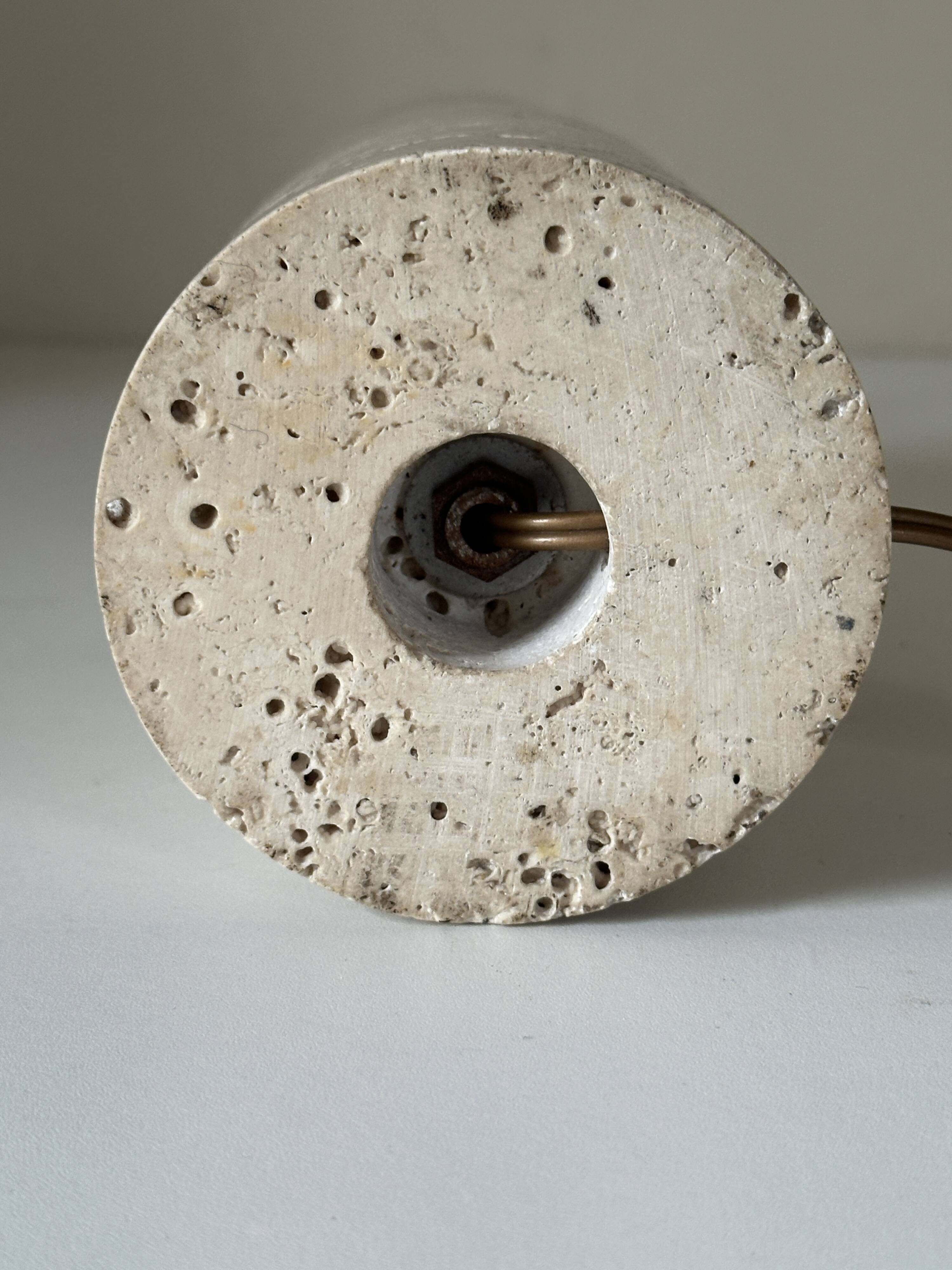 Vintage travertine lamp design 60s 70s