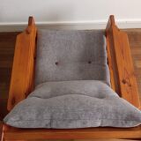 Pair of pine chairs 1980