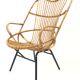 Rattan armchair by Rohe Noordwolde, 1960, Netherlands