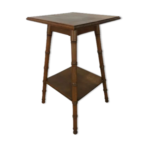 Table d'appoint bambou, bois sculpté,