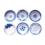 Set of 6 blue plates