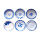 Ensemble de 6 assiettes bleues