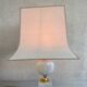 Philippe Barbier lamp in travertine and brass