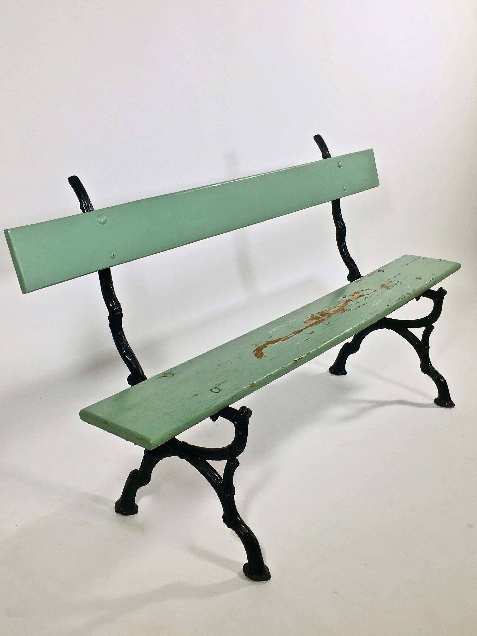 Former cast-iron garden bench, France