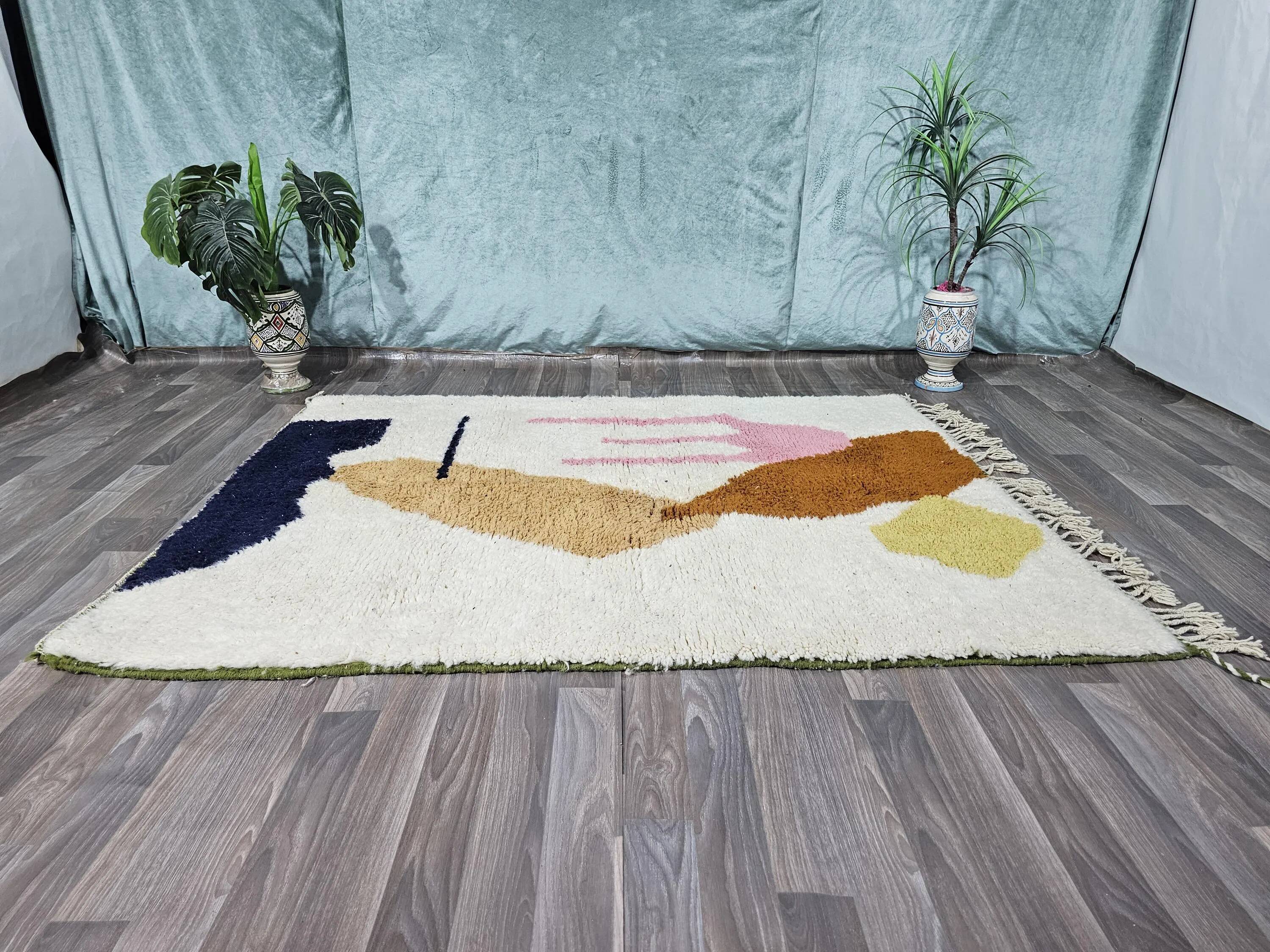 Handmade Berber rug in pure wool 2.5x1.5 m