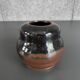 Two-tone stoneware vase signed