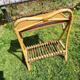 Bamboo and rattan bedside table