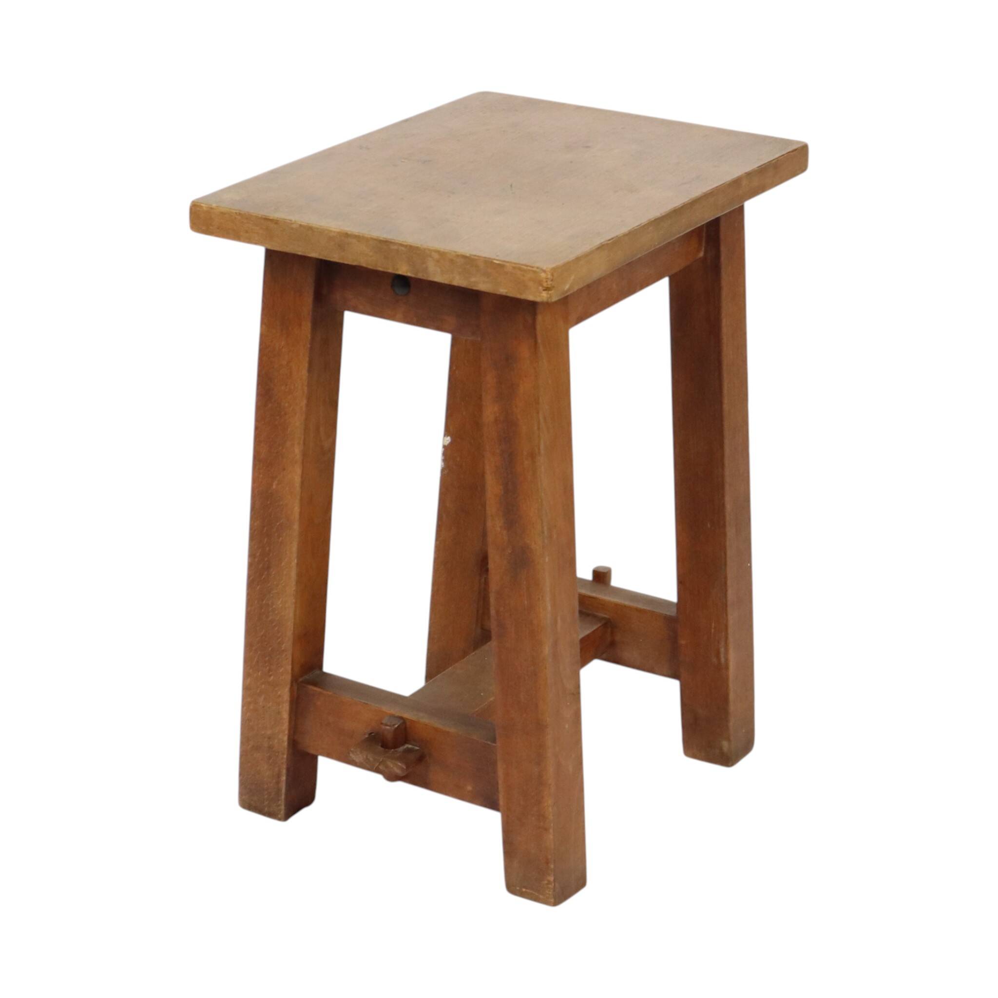 Charming Old Wooden Stool from Southern France – Rustic 1950s Style