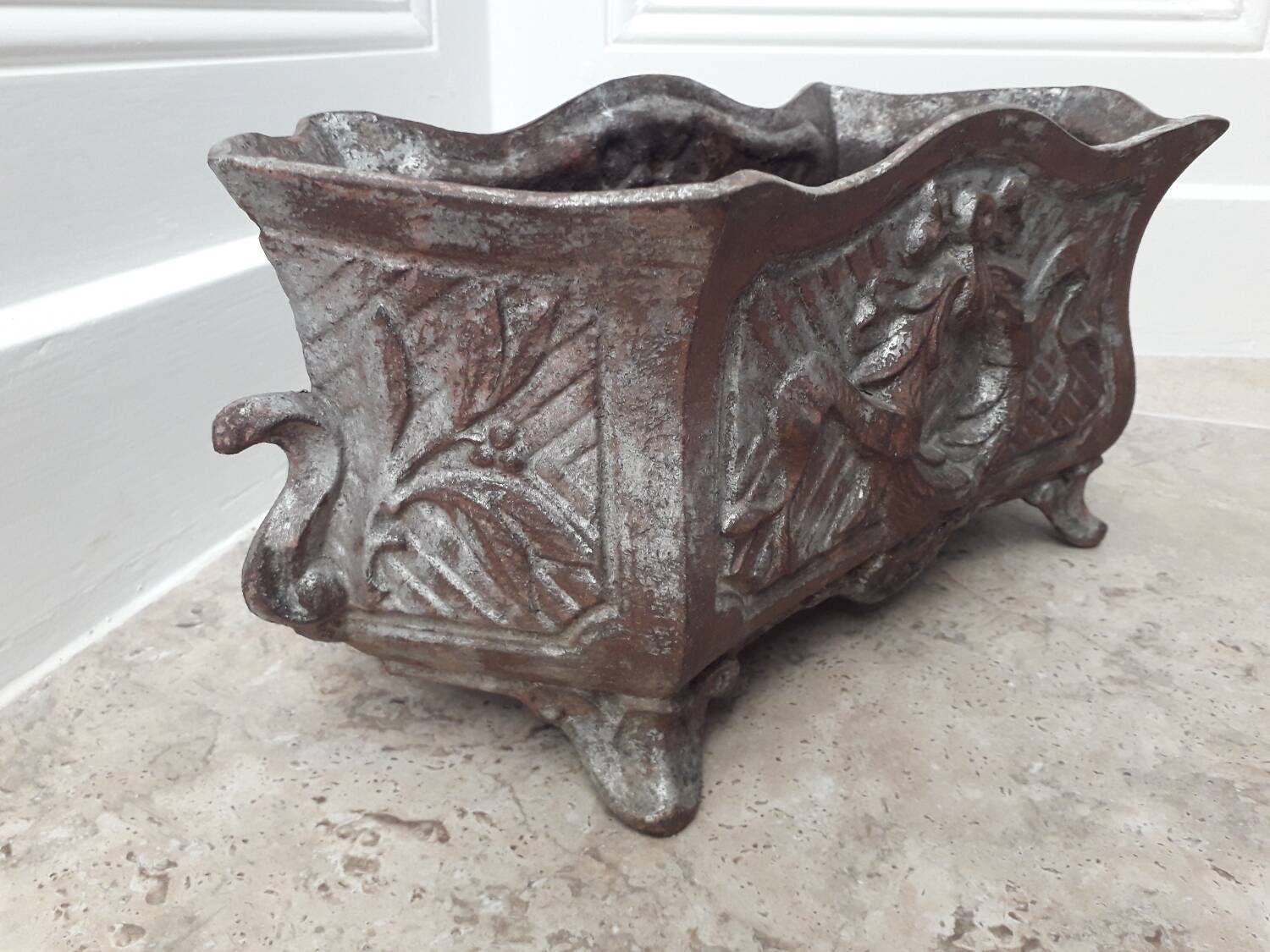 Old cast iron planter