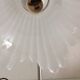 Bedside lamp in metal and frosted glass art deco style