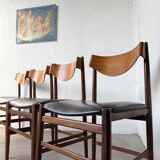 Set of 4 Italian chairs by Gianfranco Frattini.