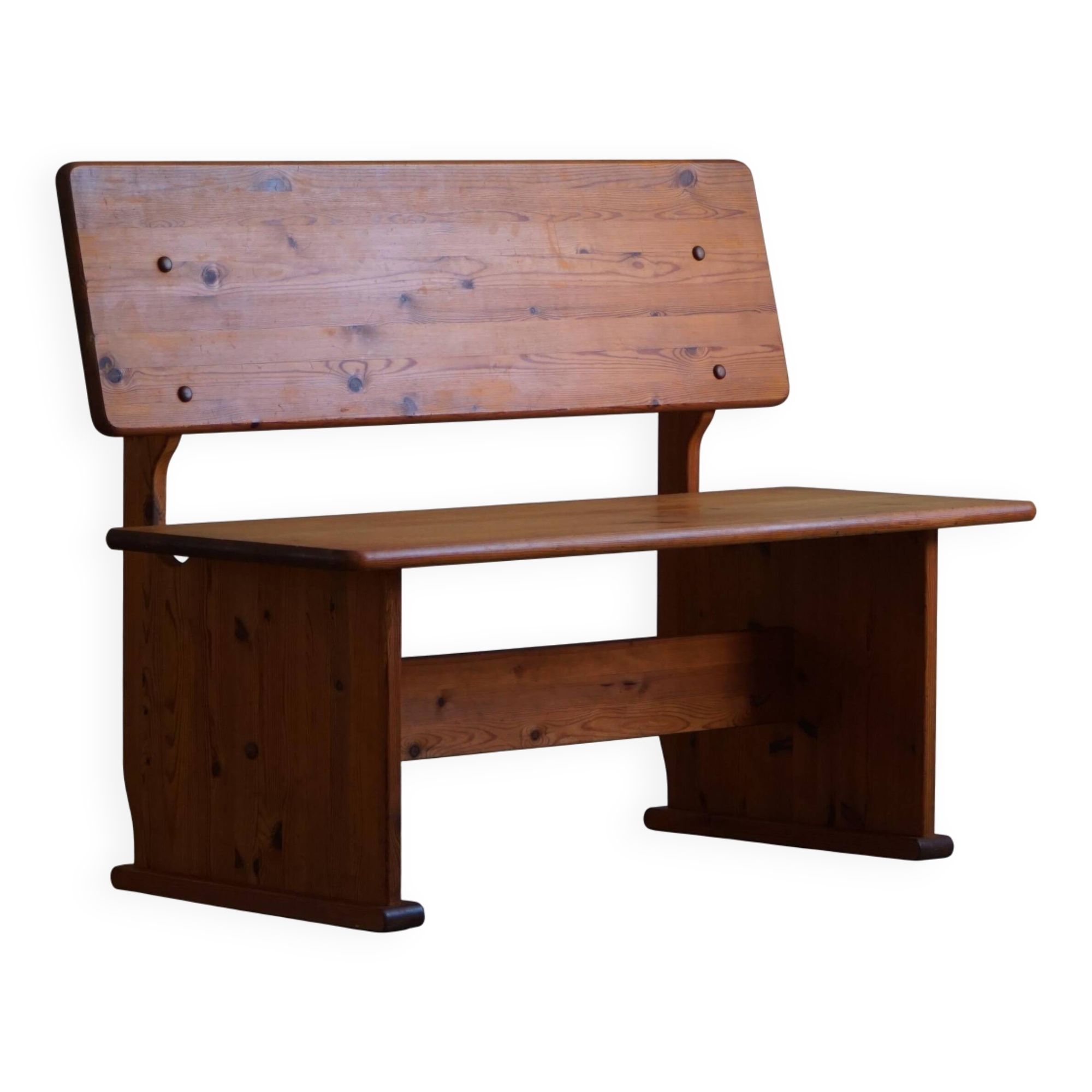 Modern Mid-Century Pine Bench, Made by a Swedish Cabinetmaker in the 1970s