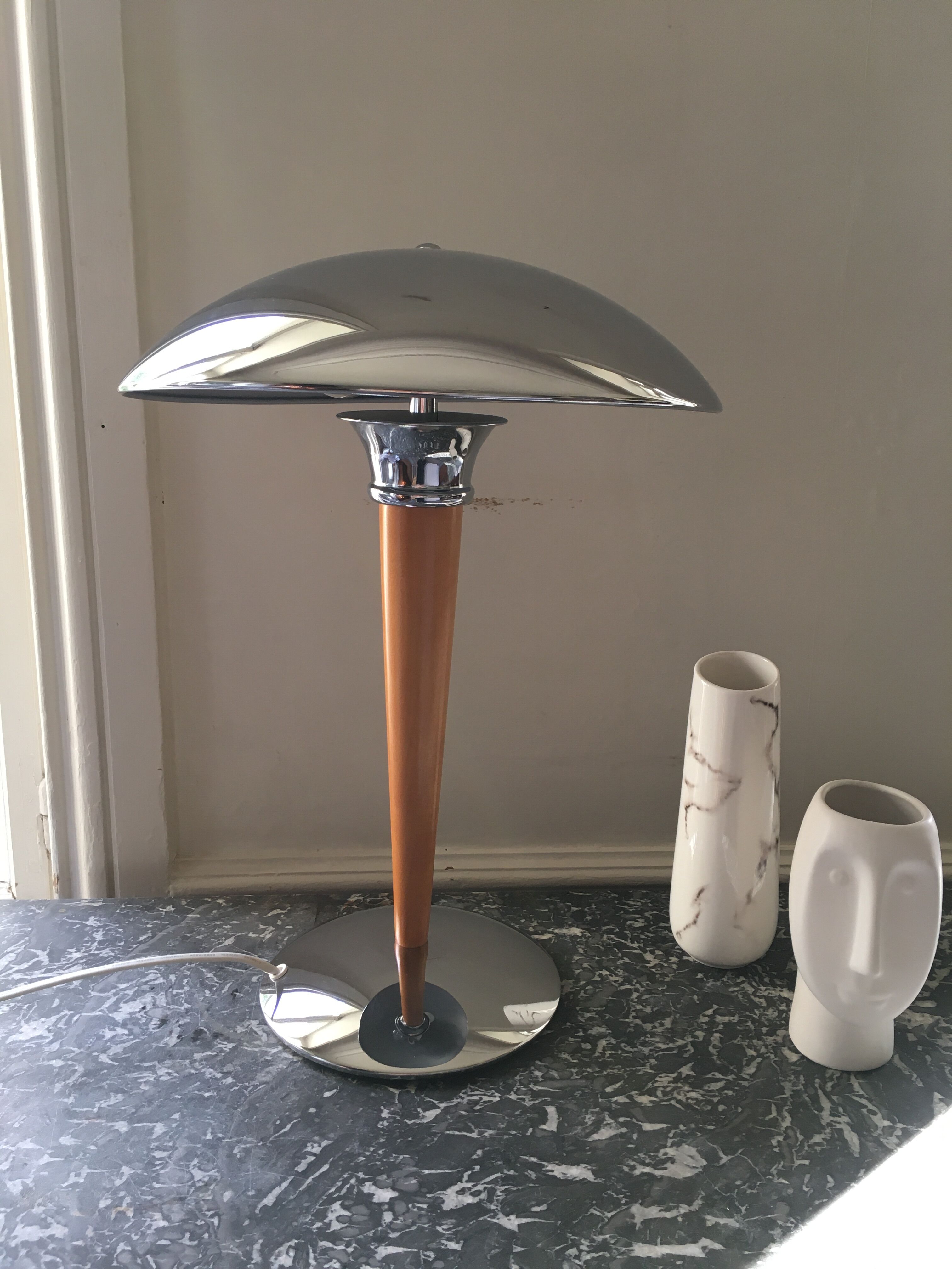 Chrome mushroom lamp 80