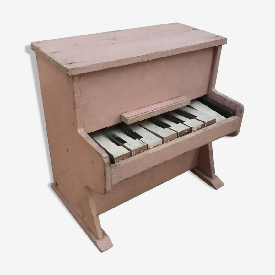 Piano ancien enfant bois rose 8 touches