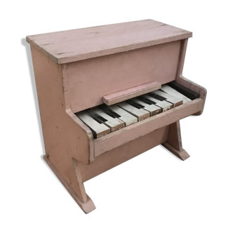 Piano ancien enfant bois rose 8 touches