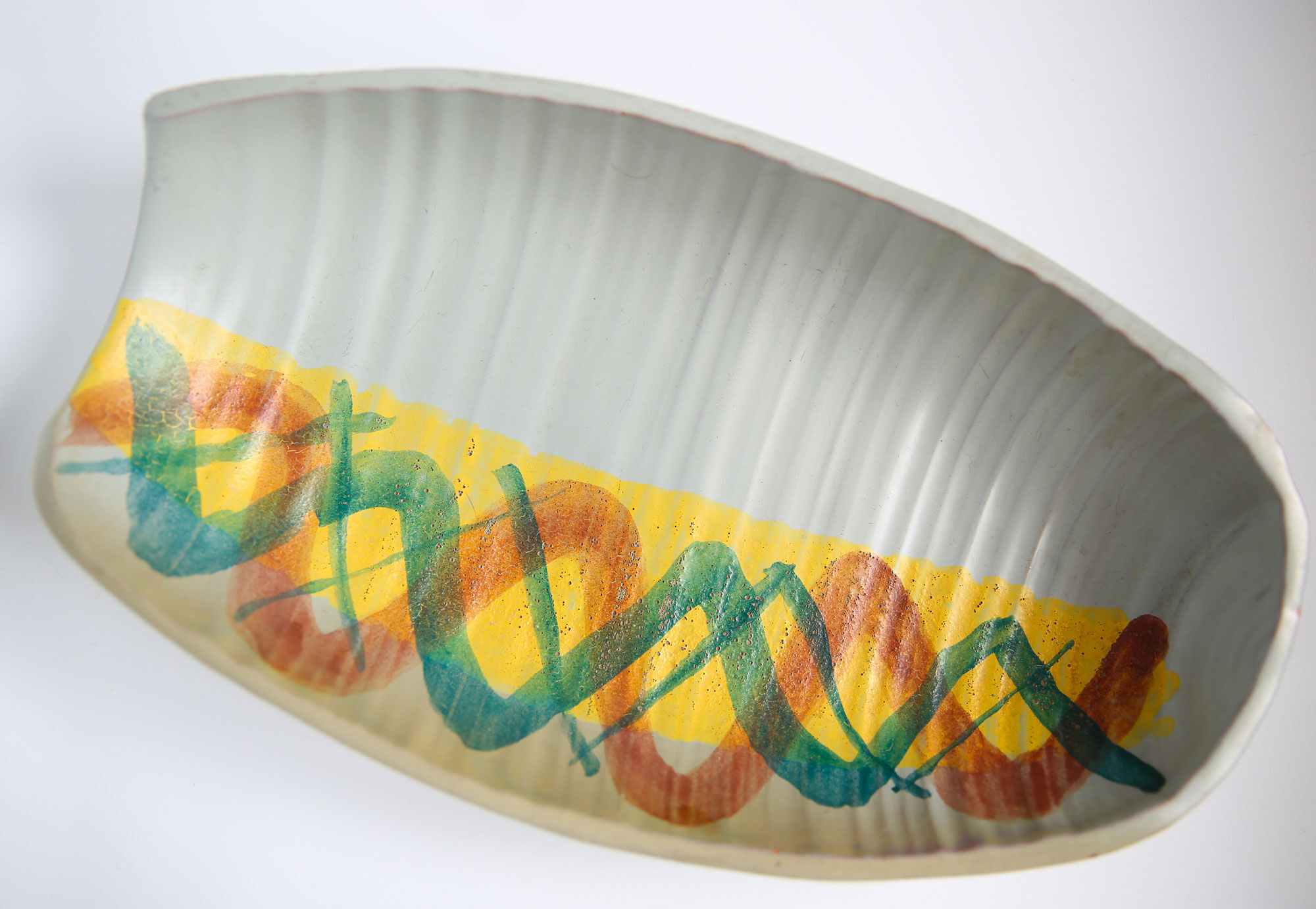 Dish or large grey pocket empty in the Scandinavian style of Jean Austruy in Vallauris