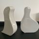 Duo vases vintage céramique émaillé forme organique 