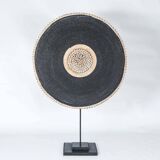 African Bamiléké Shield – Cameroon | Carved wood, beads & cowrie shells