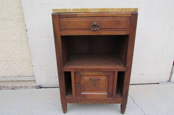 Grand chevet art déco en noyer