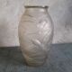 Art Deco vase in molded glass with swallow decorations