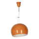 Vintage 70's chandelier in orange metal, italian design