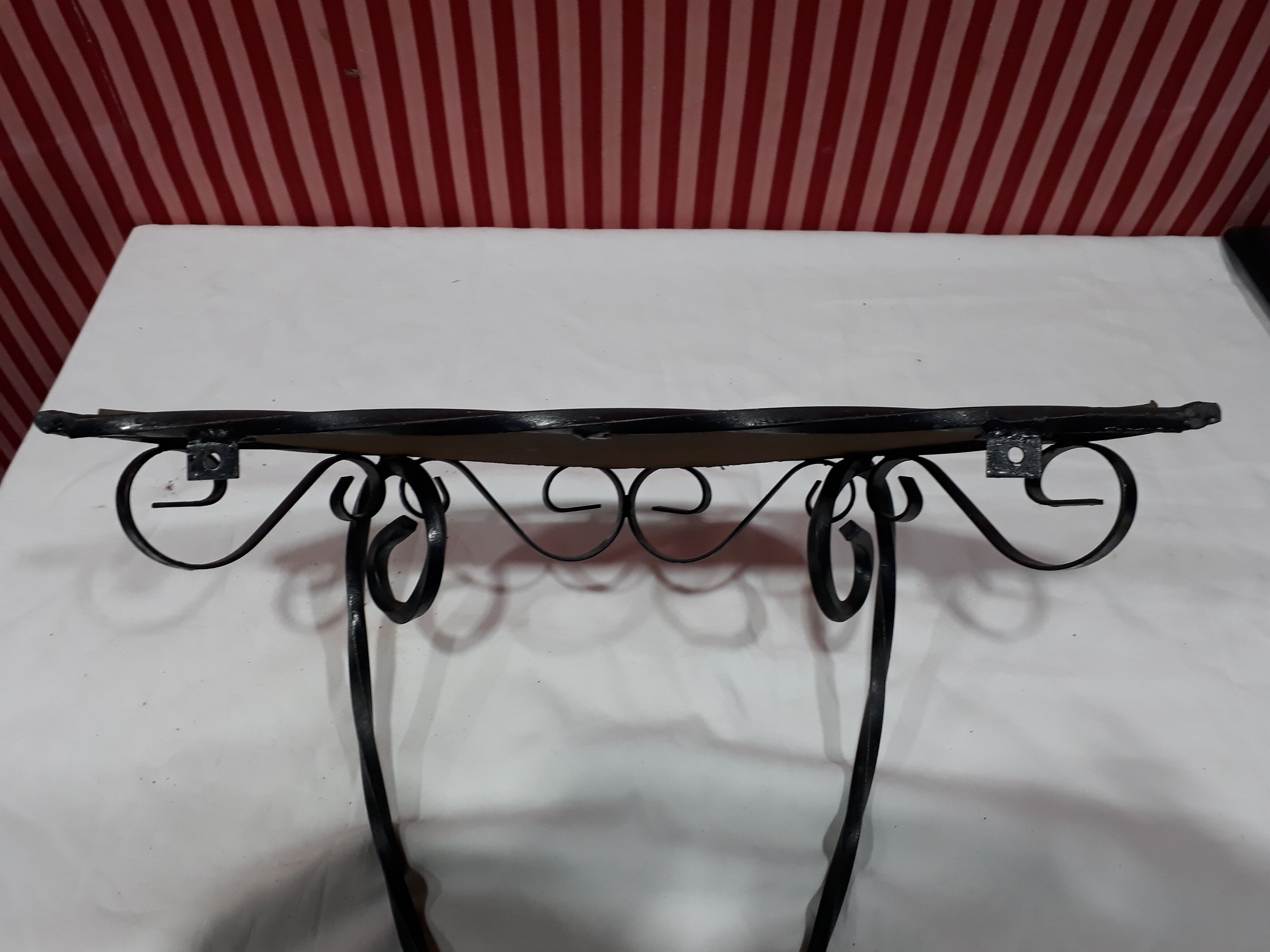 Console en fer forgé torsadé - années 50