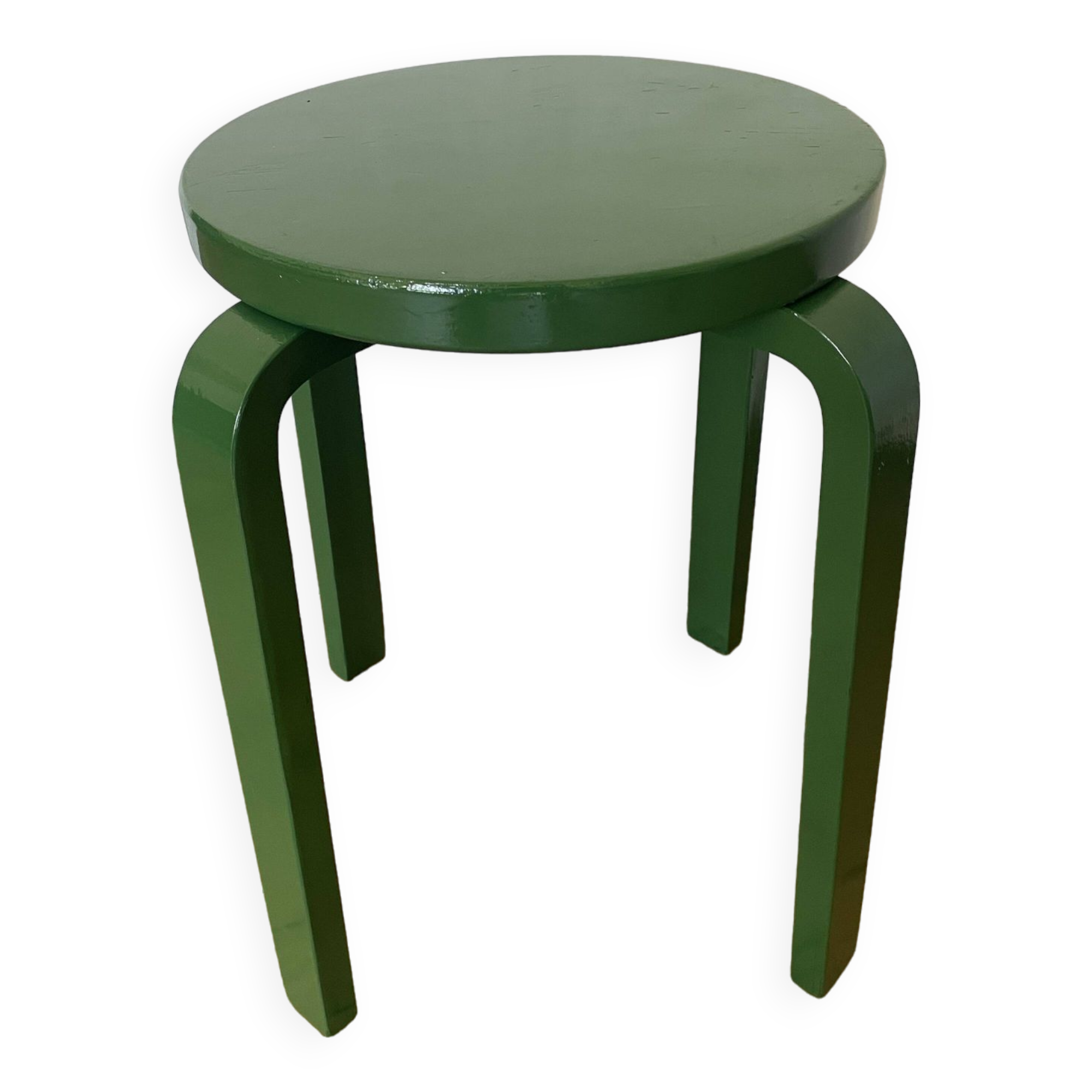 Tabouret Style Alvar Aalto vert